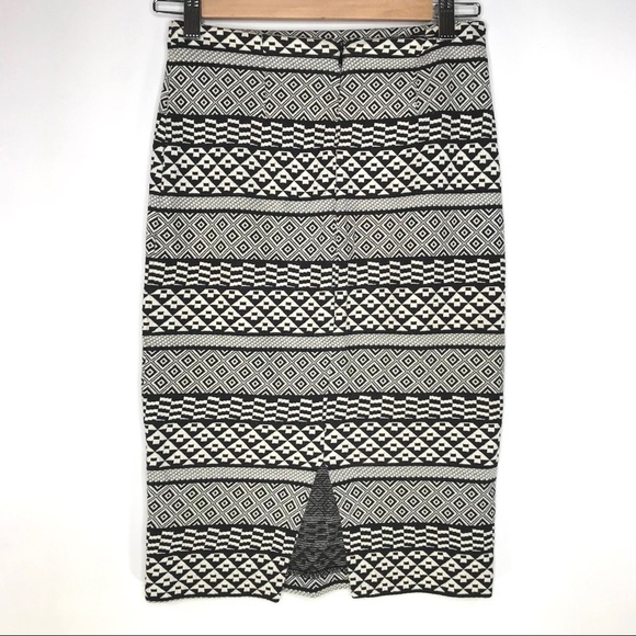 Black&White Abstract Aztec Pencil skirt - Picture 4 of 6